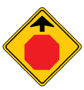 Trubicars stop sign ahead