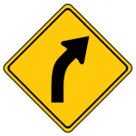 Trubicars Curve to the right ahead