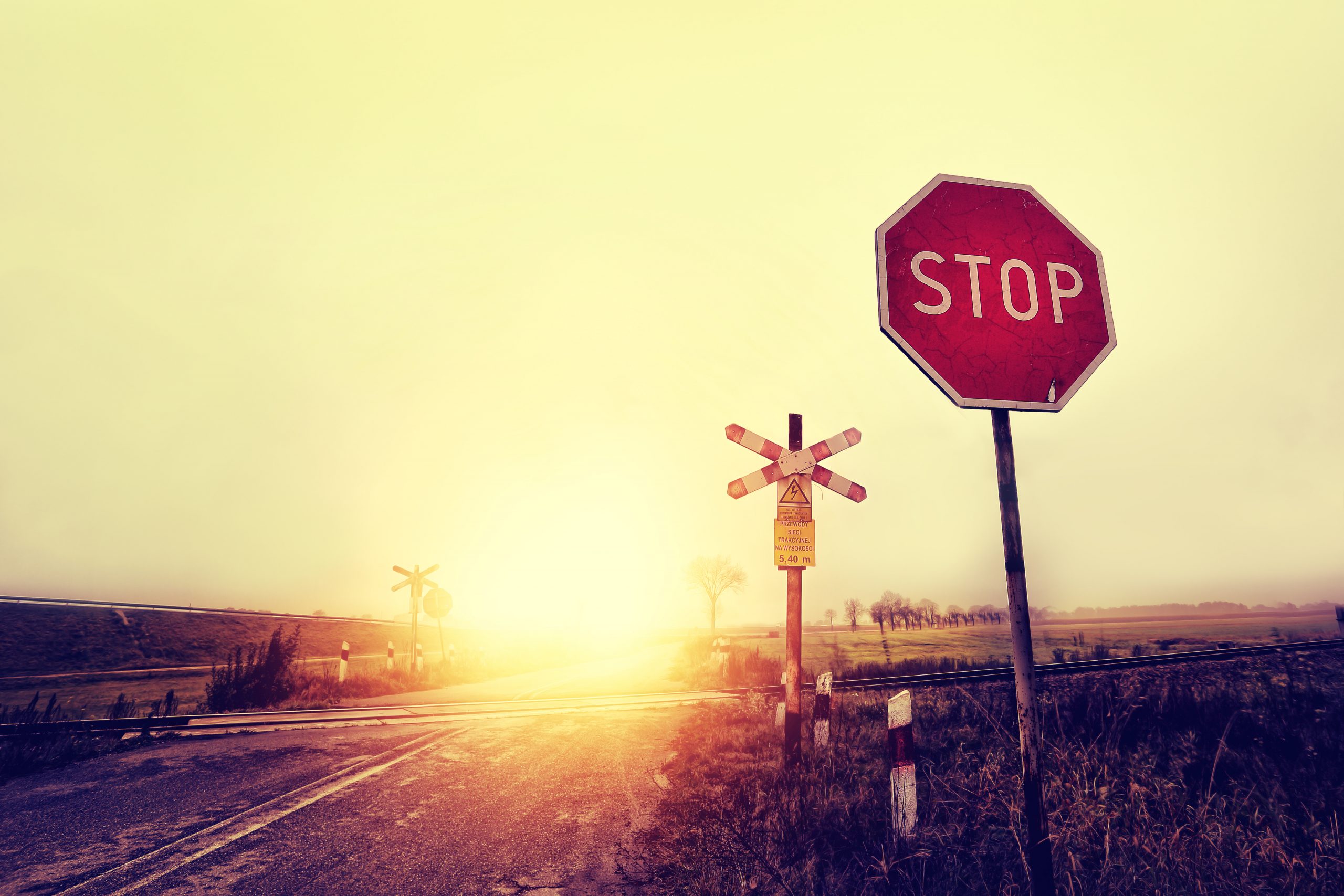 rural stop sign